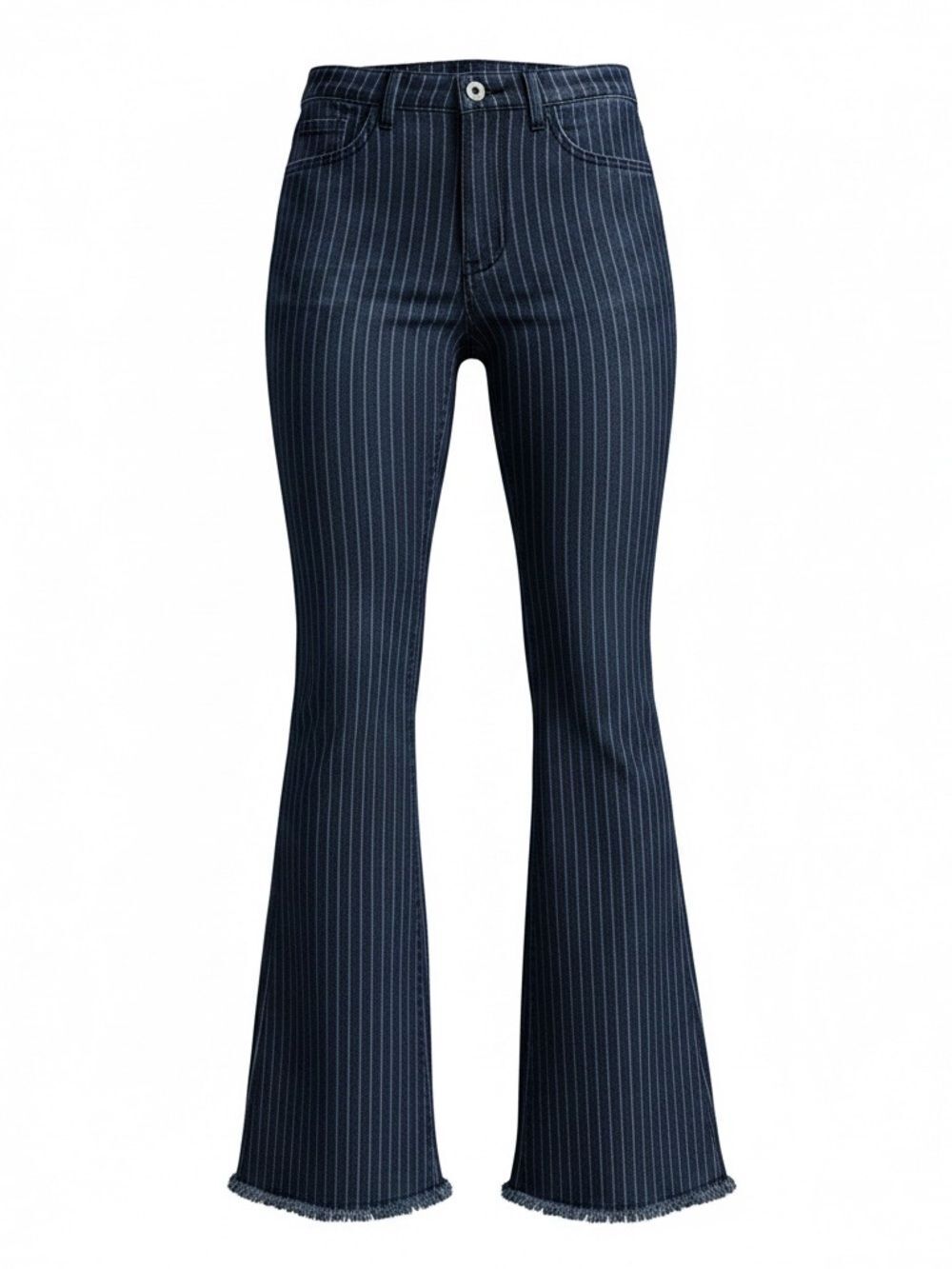 NWT Saints & Hearts All That You Need Pinstripe Flare Jeans M
